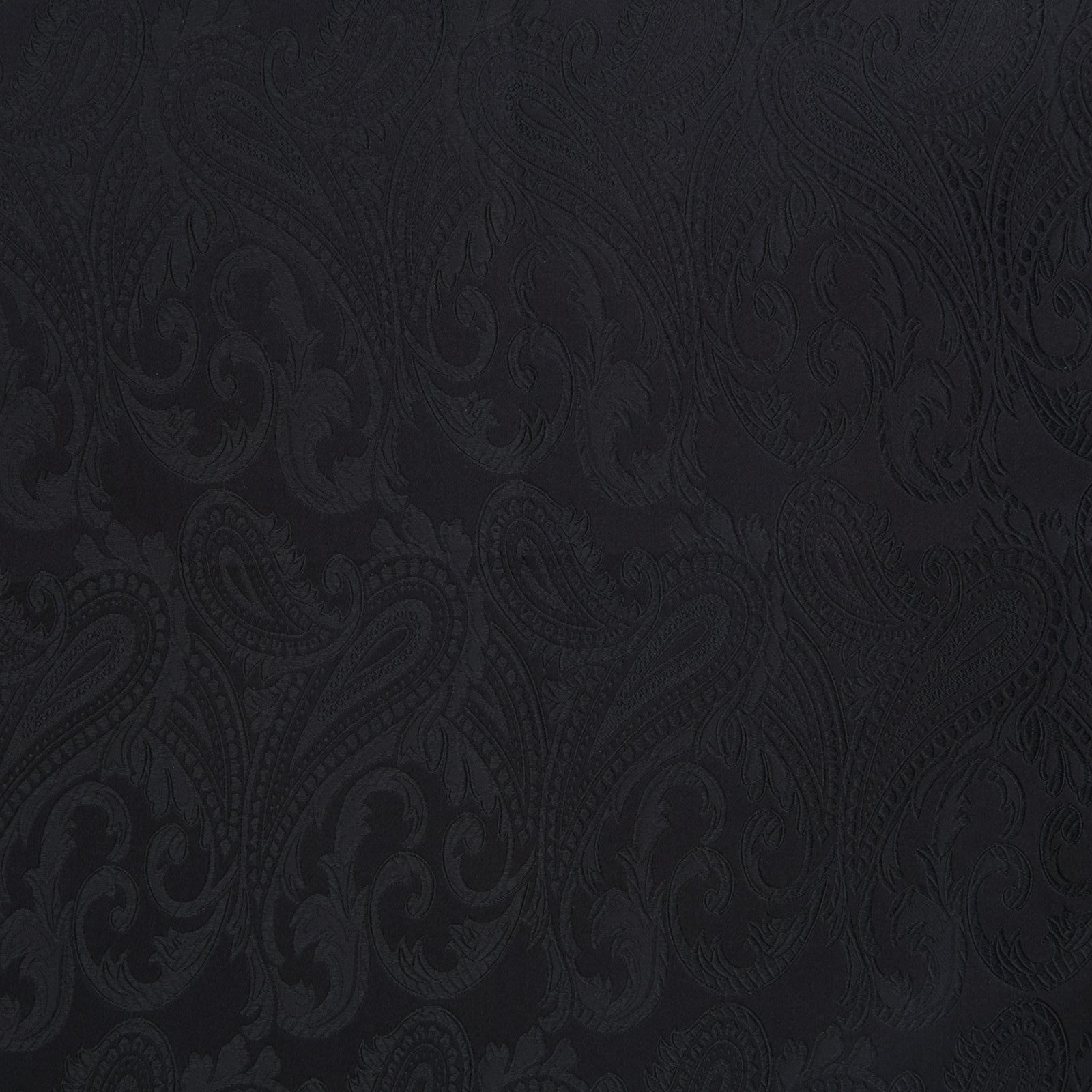 Black House Paisley Hand-Rolled Silk Pocket Square