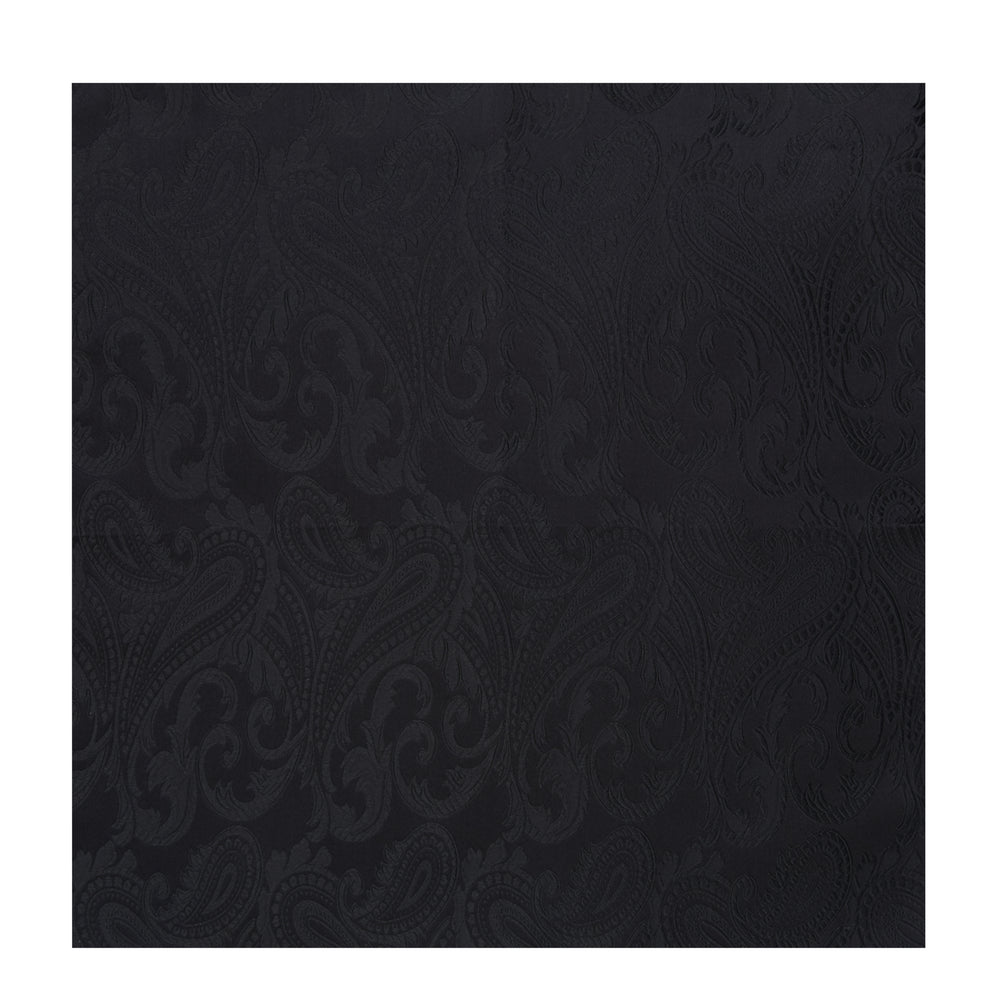Black House Paisley Hand-Rolled Silk Pocket Square