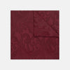 Burgundy House Paisley Hand-Rolled Silk Pocket Square