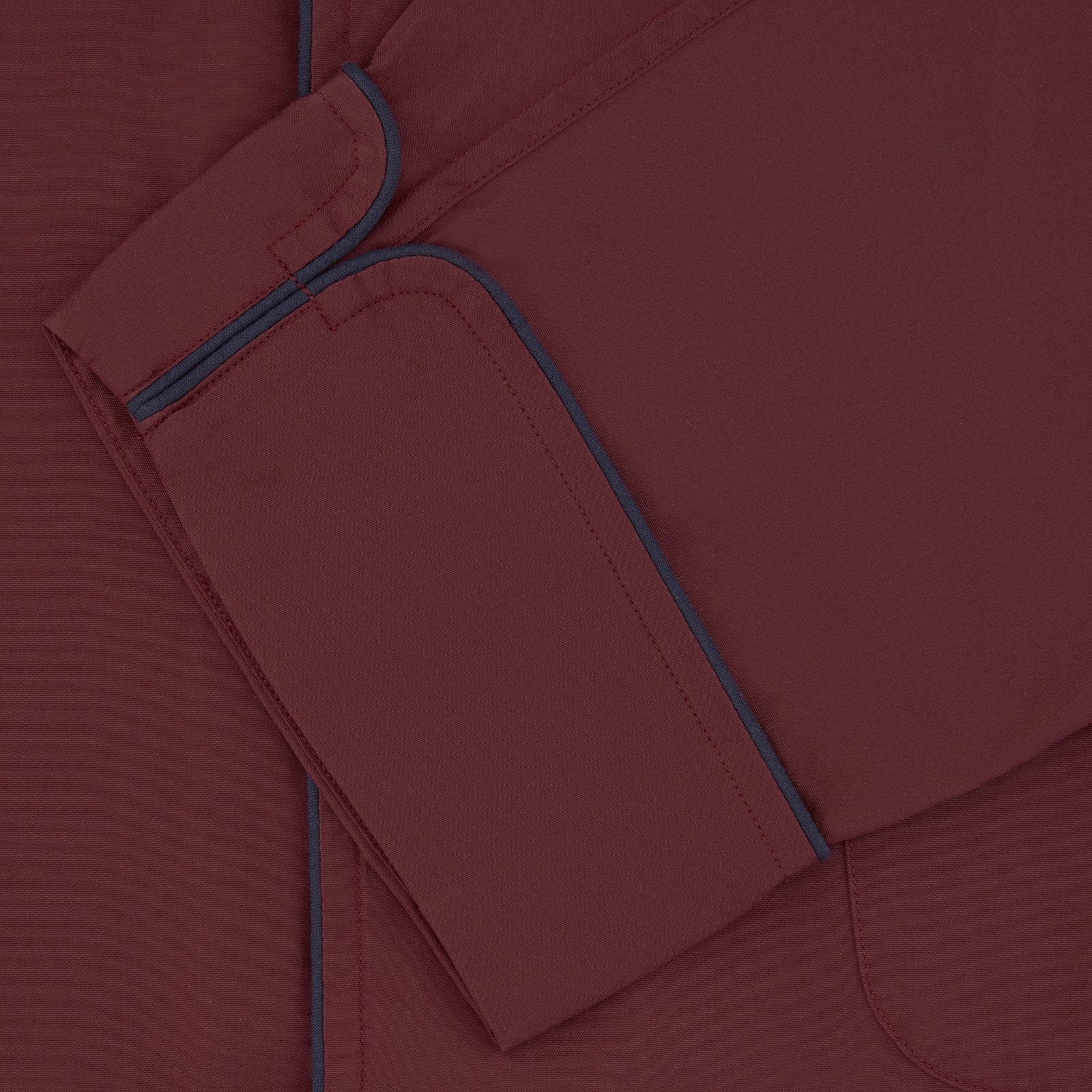 Wine Piped Silk Pyjama Set