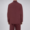 Wine Piped Silk Pyjama Set