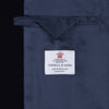 Navy Single Breasted Velvet Smoking Jacket